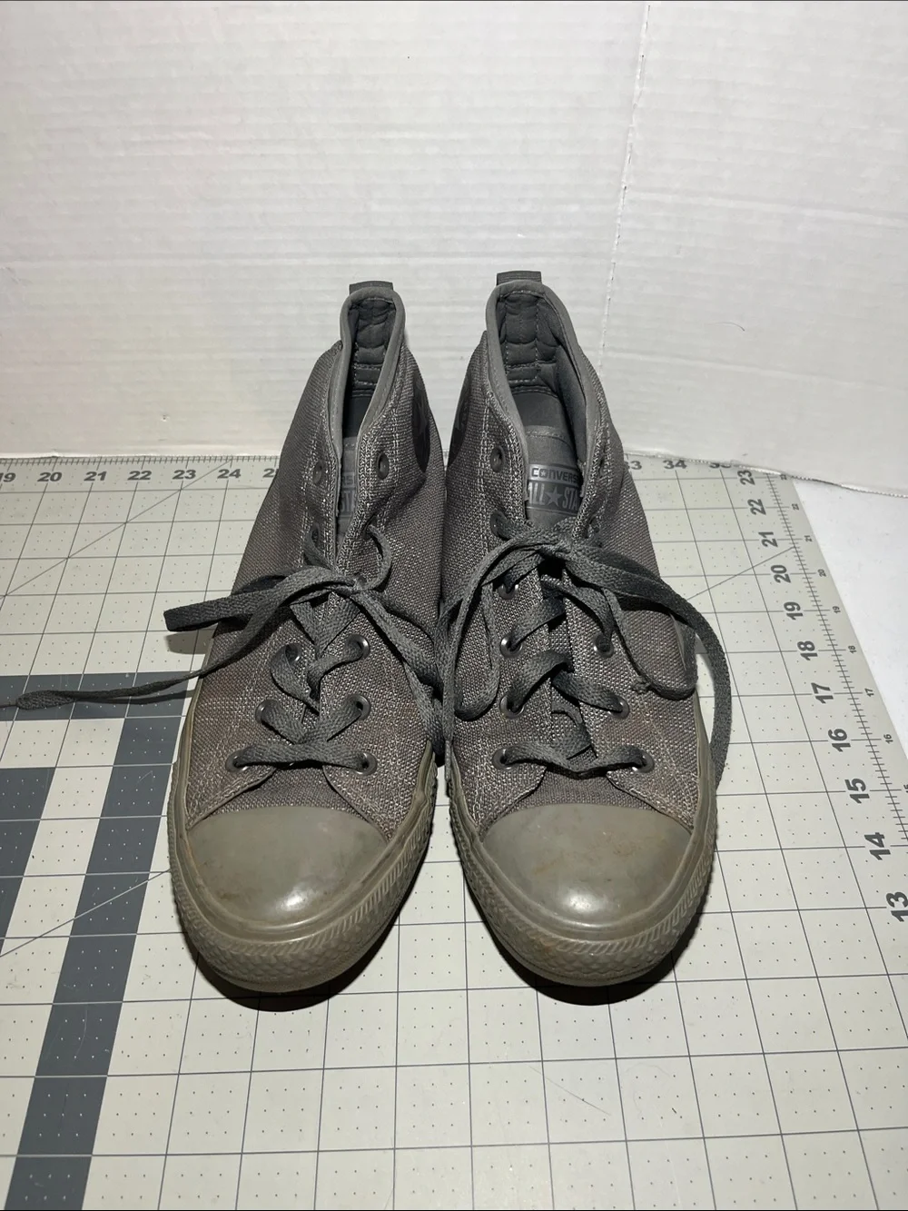 Converse Gray High-Top Canvas Sneakers